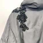 Guess  Y2K Black Puffer Jacket Floral Embroidered‎ Whimsigoth 90s Streetwear XL Photo 2