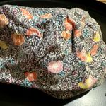 Floral Patterned Nurse Hat Bouffant Cap (973) Orange Photo 1