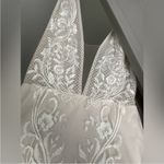 Made with Love Riley Plunge Neck Sleeveless Sheath Wedding Gown White Size 8 Photo 8