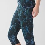 Lululemon Top Speed Crops Floral Backdrop Exercise Running Skinny Capri Pants 2 Photo 0
