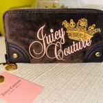Juicy Couture Key To Juicy Gusset Zip Around Wallet - Brown & Pink Crown Logo Photo 0