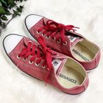 Converse Unisex Size 7 Womens, Size 5 Mens Red Canvas Chuck Taylor Sneakers Photo 0