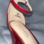 Michael Shannon Michael by  Stella Sandal Red Patent Leather Heel Size 8 Photo 4
