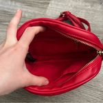 Bebe  LA Sophia Purse Red Quilted Leather Canteen Crossbody Strap Adjust Handbag Photo 3