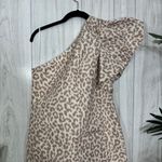 J.Crew NWT  One Shoulder Ruffle Dress Italian Ikat Leopard size 4 NEW BB318 Photo 3