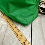 Vibrant Green Nylon Hobo Shoulder Bag Black Strap Gold Hardware Tote Bold Bright Photo 10