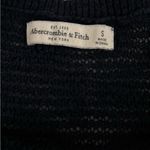 Abercrombie & Fitch Women's Navy Sweater with Lace Hem Photo 1