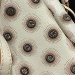 ESCADA Ivory White Leather Crystal Studded T Photo 10