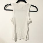 Madewell Size XXS White Ribbed Brightside Cutaway Supima Cotton Sleeveless Tank Photo 5