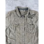 Holding Horses Anthropologie  Button Down Shirt Butterfly Embroidered Sz‎ 12 West Photo 13
