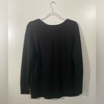 Athleta  Hanover Refined V-Neck Sweater in Black Merino Wool size medium Photo 3