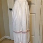 Old Navy  Chic Strapless White Dress with Pink and Blue Details and Lined Bottom Photo 0