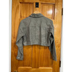 Womens Kith Cropped Military Style Utility Green Button Shacket Size XS Photo 5