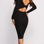 Windsor Ribbed Black Bodycon Dress Photo 0