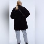 ZARA Soft Fleece Faux Fur Shearling Teddy Oversized One-Button Coat Jacket Sz XS Photo 3