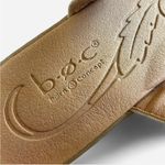BOC Born Concept Champagne Vegan Leather Strappy Toe Flip Flop Sandals Tan Size 8 Photo 2