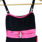 Taboo Vintage 90s Black & Pink Ruffle Dress Photo 4