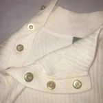 Talbots Ribbed Mock Neck Gold Studs long sleeve pullover Size Medium PRISTINE! Photo 3