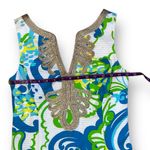 Lilly Pulitzer Janice Dress in Crystal Coast Resort White, Blue, Green Size 4 Photo 4