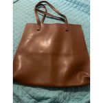 Brown Leather Tote Bag Large Work Office Minimalist Handbag Shoulder Bag Photo 1