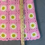 Show Me Your Mumu  Mini Skirt L Pink Daisy Crochet Knit Y2K Cottagecore Dopamine Photo 6