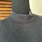 A New Day Black Ribbed Short Sleeve Mock Turtleneck Top Photo 1