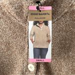 Eddie Bauer NWT Women Pullover Sweater 4 Buttons Faux Turtle Neck SM Pumice-tan Photo 3