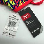 Tyr. Workout Bikini Modena Trinity Top Strappy Geometric Yellow Pink XL 14/16 Photo 3