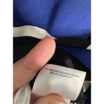 Anne Klein Ann Klein Midi Dress Womens Medium Colorblock A-line Black/Blue Short Sleeve Photo 5