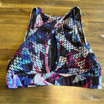 Peloton  High Neck Jewels in Space Reversible Sports Bra Small S Cut out Photo 4
