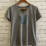 Life is Good Women’s Livin on a Pair flip flop gray short sleeve shirt Medium Photo 0