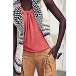 Moth Anthropologie EUC Beige Knit Texture and Mixed Fabric Vest White Size M Photo 0