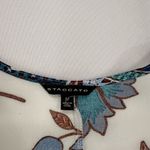 Staccato  Blue and White Relaxed Open Front Blouse Photo 4