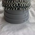 Vintage Blue Enamel Gold Tone Metal Bangle & South Western Chain Bracelet Sz 8 Photo 7