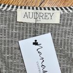 Audrey 3+1  | NWT Olive and Cream Striped Bell Sleeve Wrap Dress | Small Photo 2