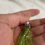 Sterling Silver Peridot Glass bead Bracelet Green Photo 2