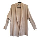 Aerie Taupe Beige Chunky Knit Open Front Cardigan Sweater Longline Oversized XS Photo 0