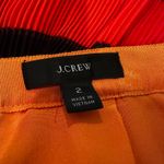 J.Crew Straight Pleat Skirt Multistripe Women's 2 Orange Career Preppy Classic Photo 9