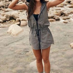 Free People Movement XS Gray Hike Race Runsie Romper Size 28 Photo 0