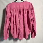 Chicosoleil France Pink Swiss Dot Long Sleeve Puffy Coquette Buttons Blouse Sz M Size M Photo 1