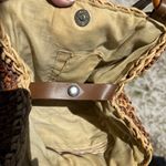 Medium Everyday Straw Woven Summer Shoulder Purse Handbag Coco Brown Photo 3