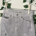 American Eagle Light Grey Ripped Mom Jeans SIZE 000 Photo 2