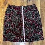 Hunt Club Dark Burgundy Paisley Wrap Skirt Photo 4