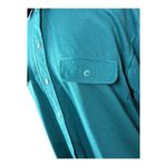 Vintage Richard Simmons Shirt Jacket Button‎ Down Pockets Teal Women 16 NWT Green Size 16W Photo 2