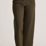 Quince Olive Green Ultra Stretch Ponte Cropped Wide Leg Pant Photo 0