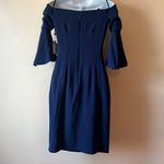 Laundry by Shelli Segal  Navy Blue Off Shoulder Dress Sz 0 Photo 2