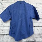 Lands' End  Women's Blue Button Up Cotton Dress Shirt [Size Medium]‎ Made in USA Photo 3