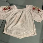 Authentic Made In Greece Embroidered White Lace Cotton Woman’s Shirt (Size Photo 2