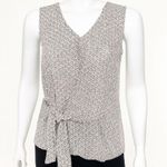 Banana Republic  Shirt Women XS Pink Black Geometric Neutral Preppy Office Casual Photo 0