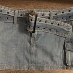 Princess Polly Iconic Cargo Mini Skirt Denim Photo 5